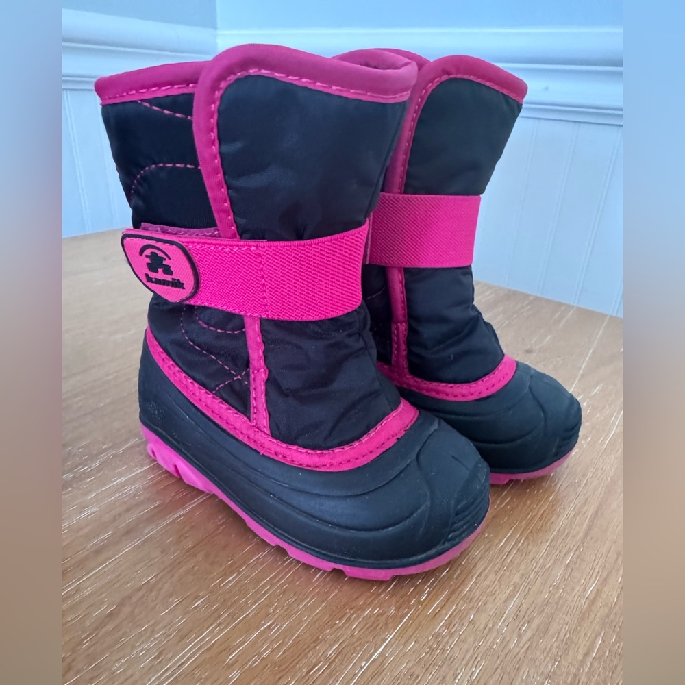 Kamik Kids' Pink and Black Snow Boots